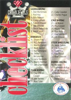 1996 High Gear Rodeo Crown Jewels #77 Checklist Front